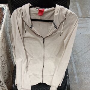 Nike Women's Beige Zip-Up Hoodie